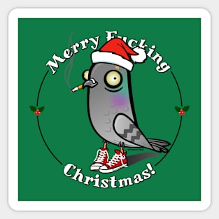 Christmas Pigeon Sticker